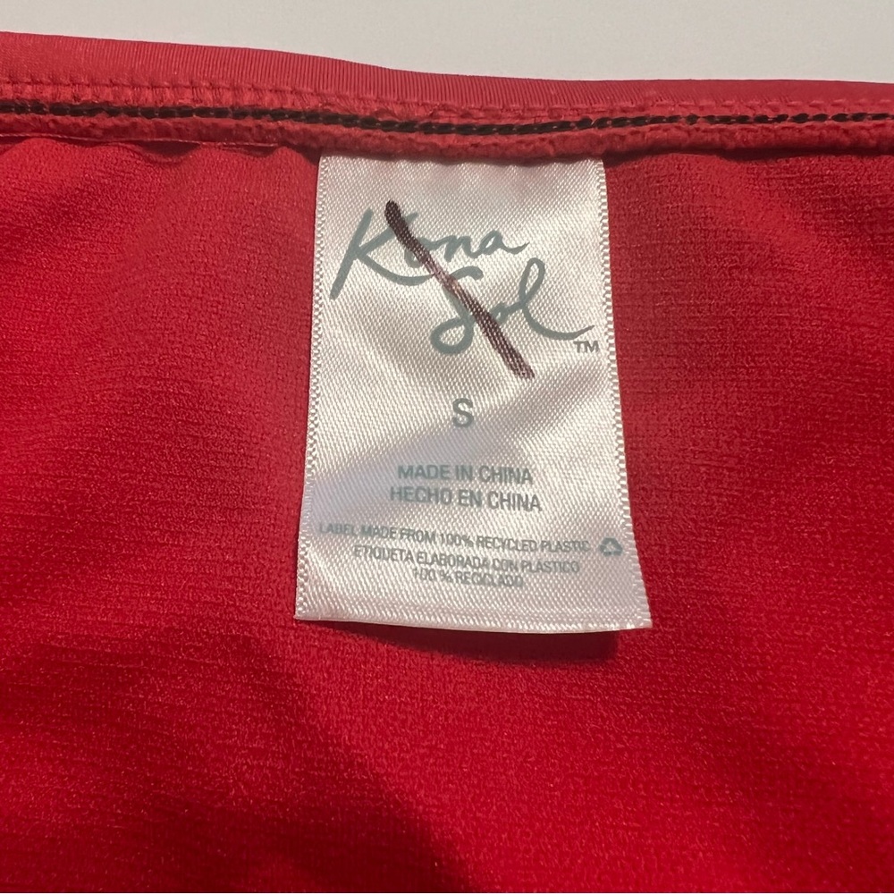 Kona Sol Stitched Hipster Medium Coverage Bikini Bottoms Red NWOT S - Picture 5 of 7